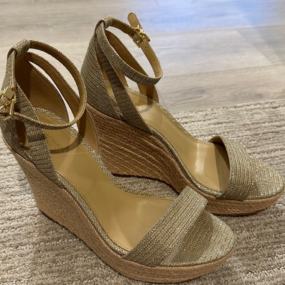 Michael michael Kors metallic gold wedge sandal